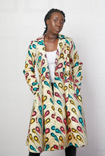 Load image into Gallery viewer, Nhyirah African print wool coat
