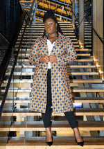 Load image into Gallery viewer, Abotere African print wool coat
